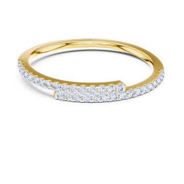 Modern Pave Diamond Open Ring