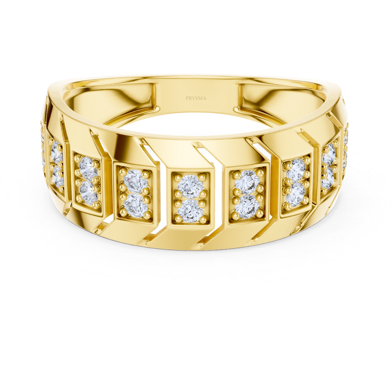 Geometric Diamond Block Ring