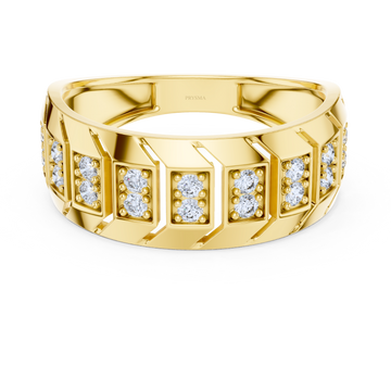 Geometric Diamond Block Ring