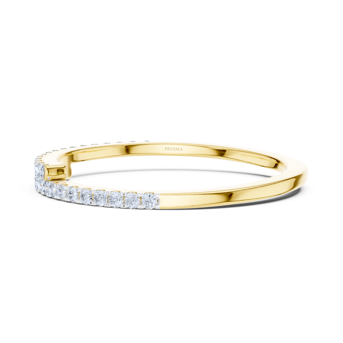 Modern Pave Diamond Open Ring