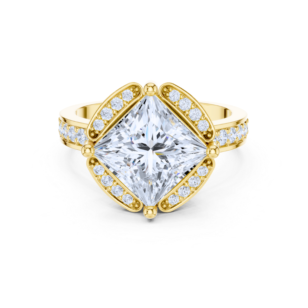 Regal Radiance Princess-Cut Ring