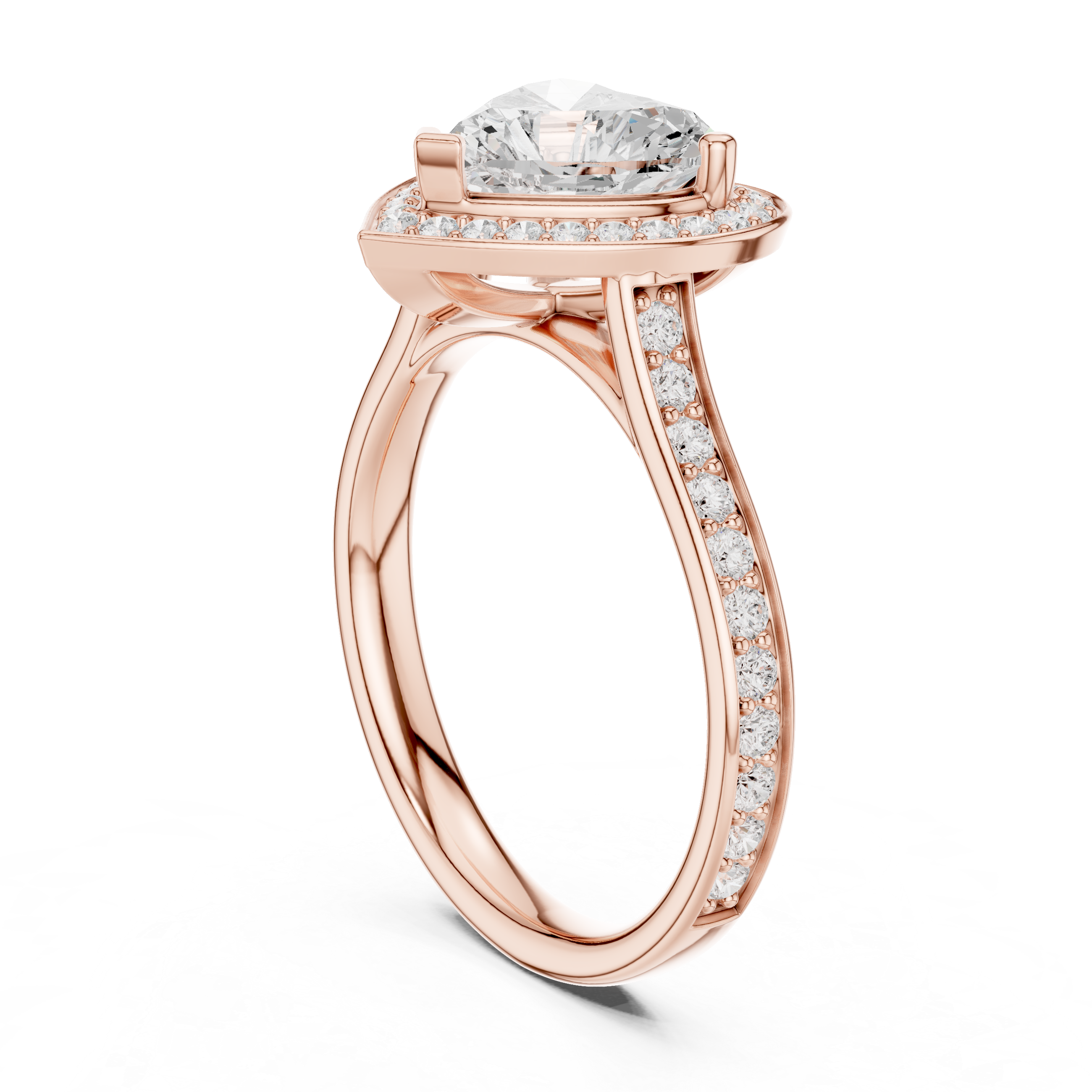 Enchanted Halo Heart-shaped Diamond Ring