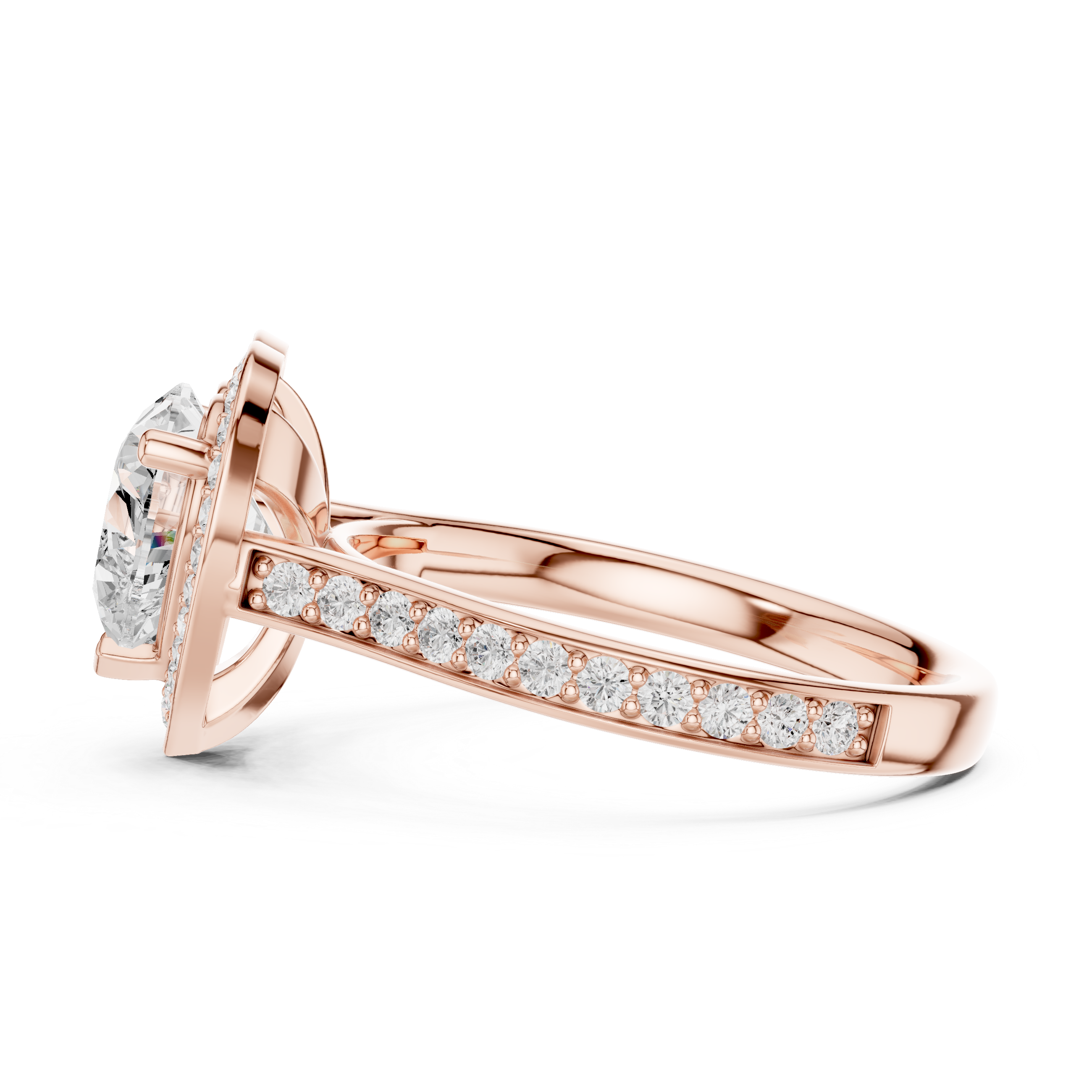 Enchanted Halo Heart-shaped Diamond Ring