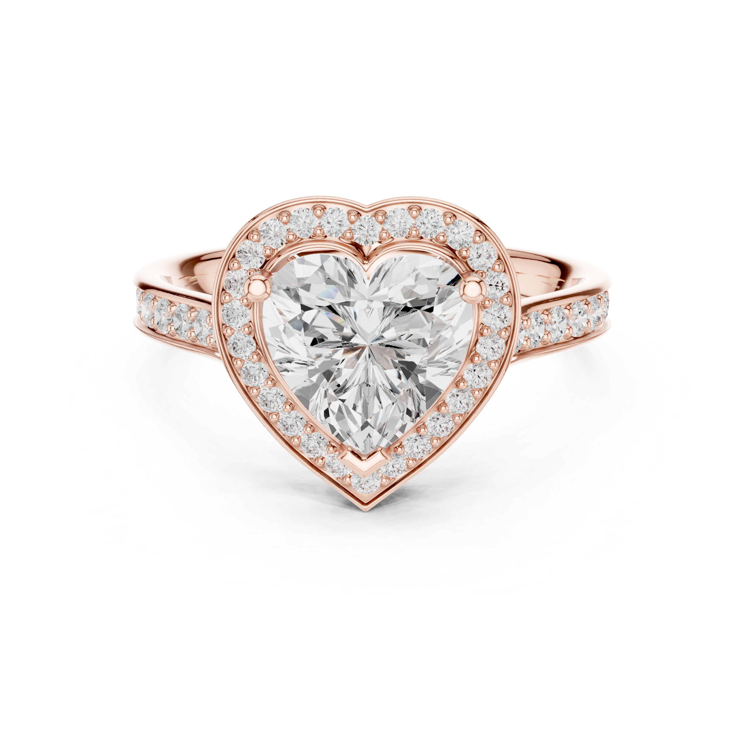 Enchanted Halo Heart-shaped Diamond Ring