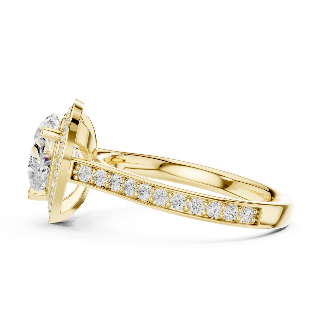 Enchanted Halo Heart-shaped Diamond Ring