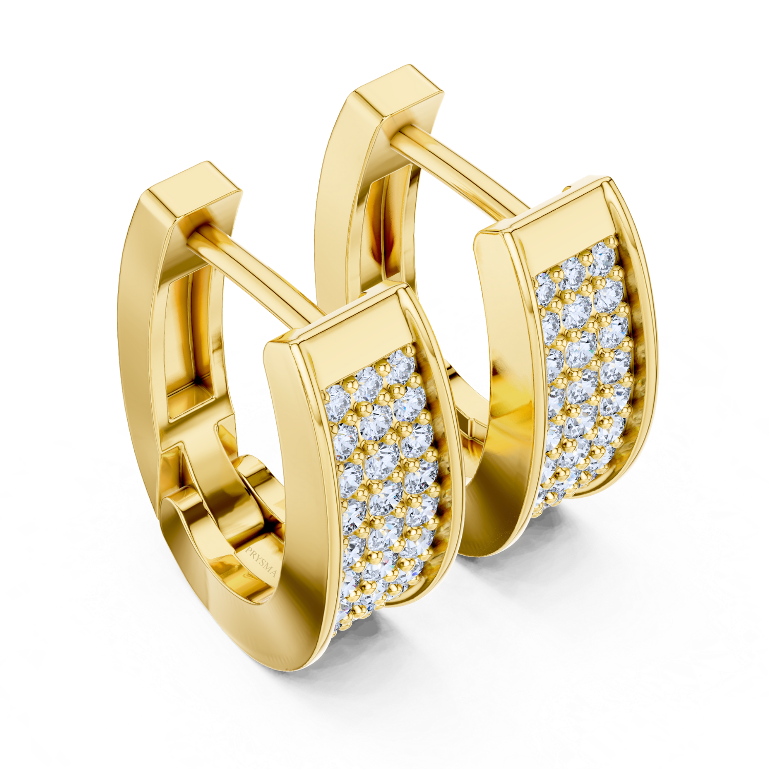 Lustrous Pave Diamond Hoop Earrings