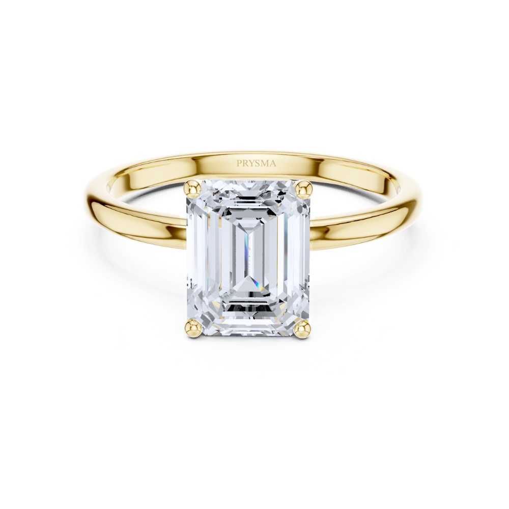 Regal Emerald-Cut Solitaire Ring