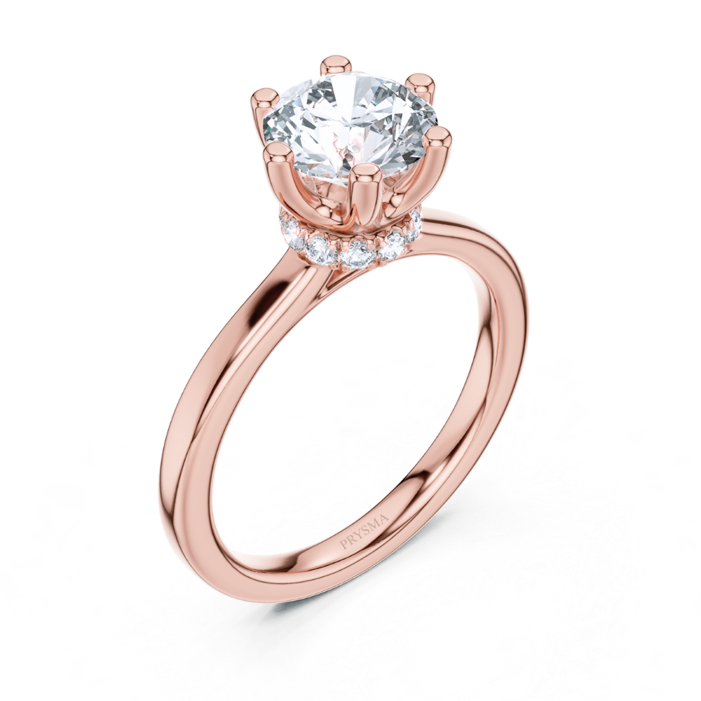 Classic Six-Prong Round Diamond Solitaire Ring