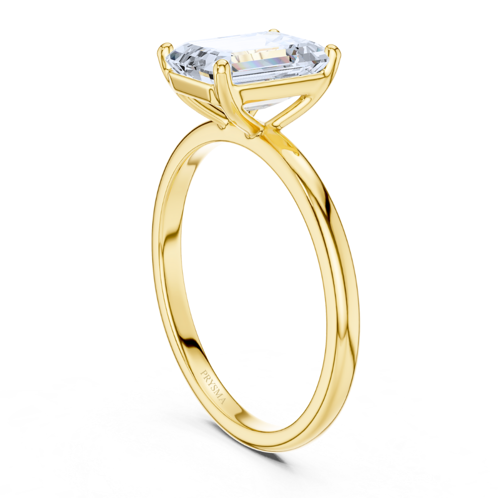 Regal Emerald-Cut Solitaire Ring