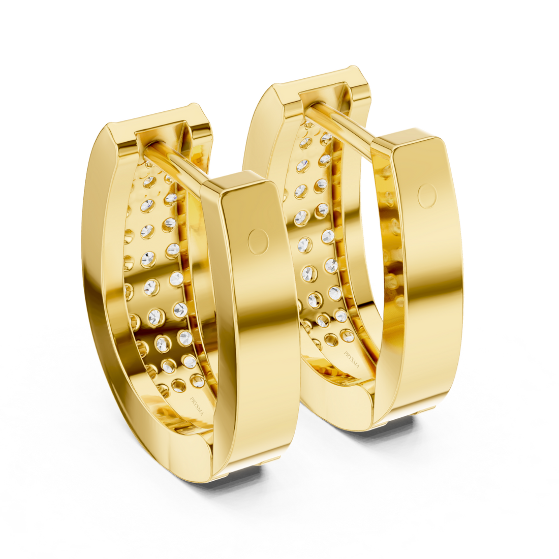 Lustrous Pave Diamond Hoop Earrings