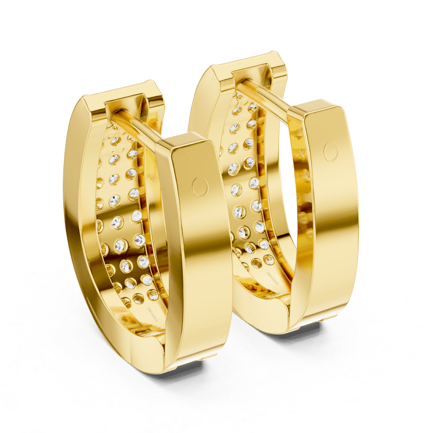 Lustrous Pave Diamond Hoop Earrings
