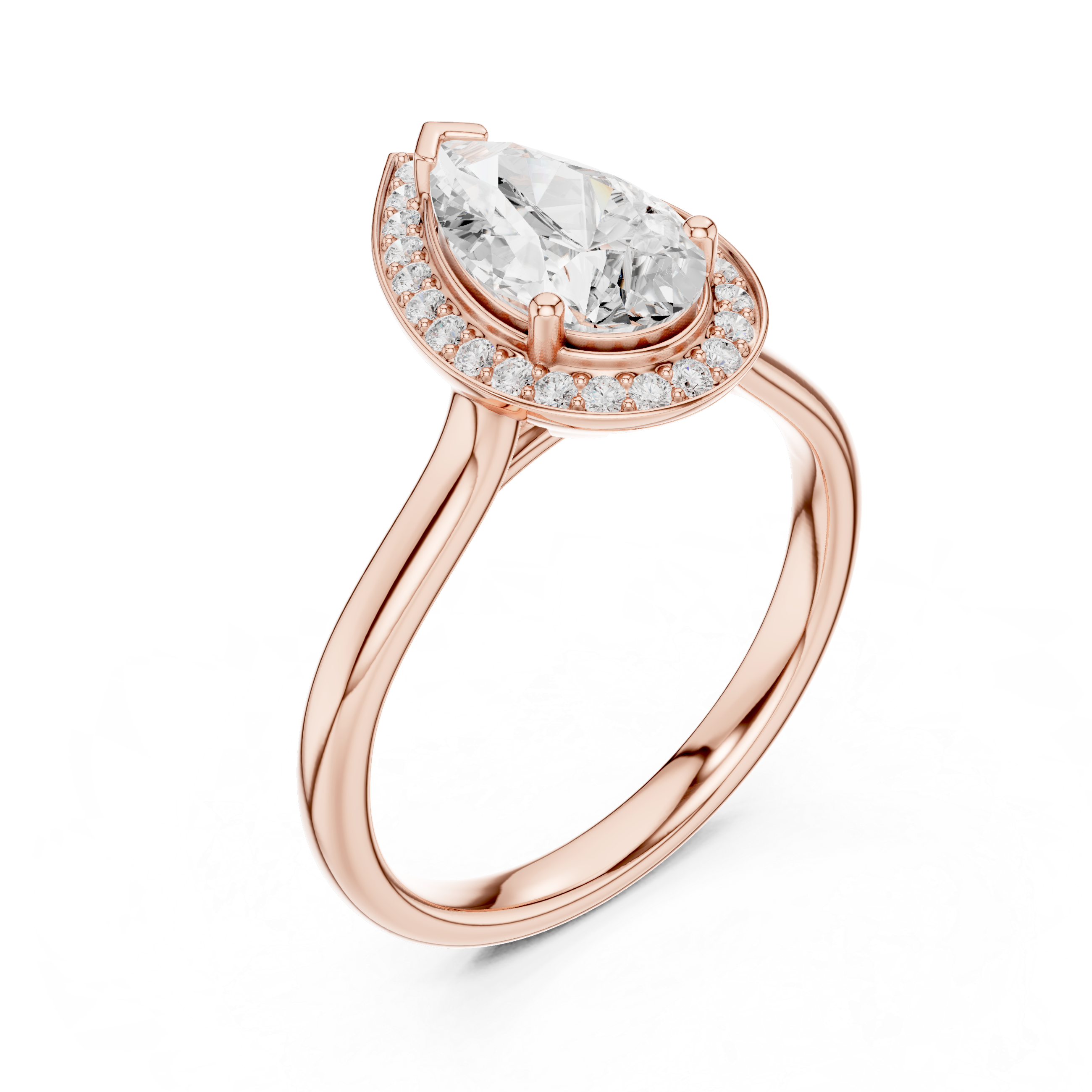 Celestial Pear-shaped Diamond Ring