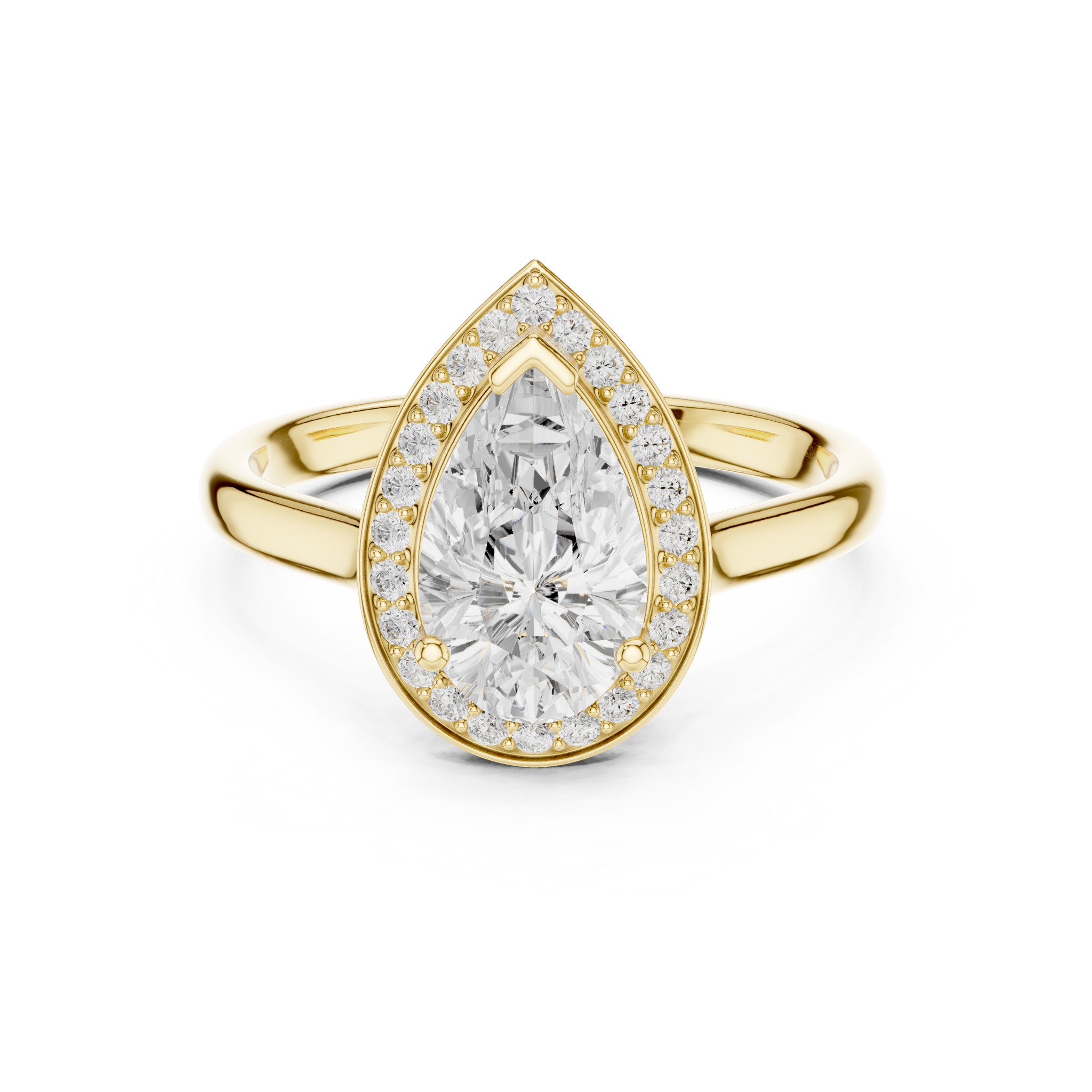 Celestial Pear-shaped Diamond Ring