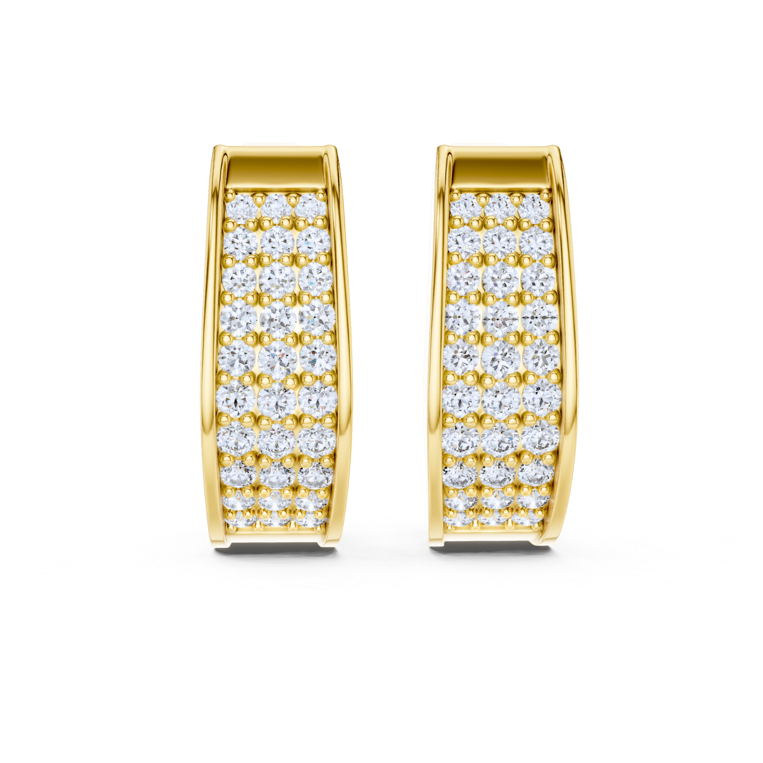 Lustrous Pave Diamond Hoop Earrings