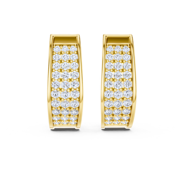 Lustrous Pave Diamond Hoop Earrings