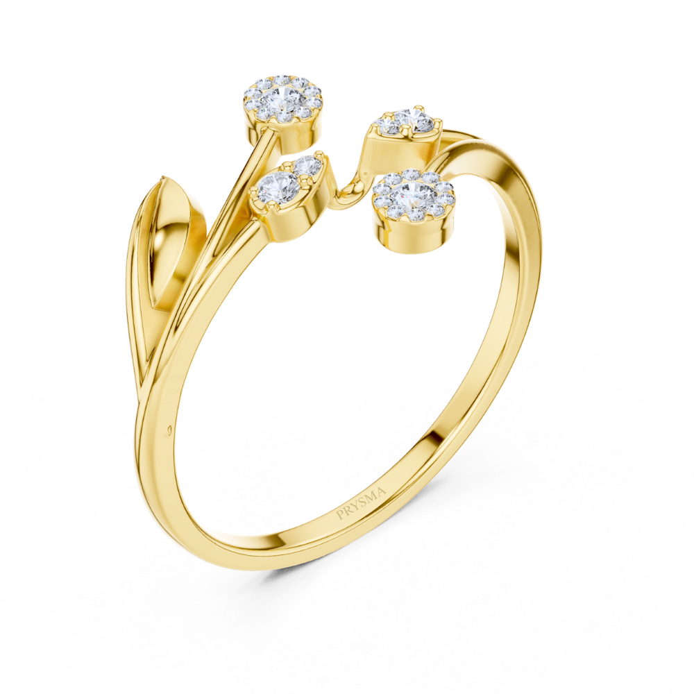 Sparkling Vine Wrap Ring