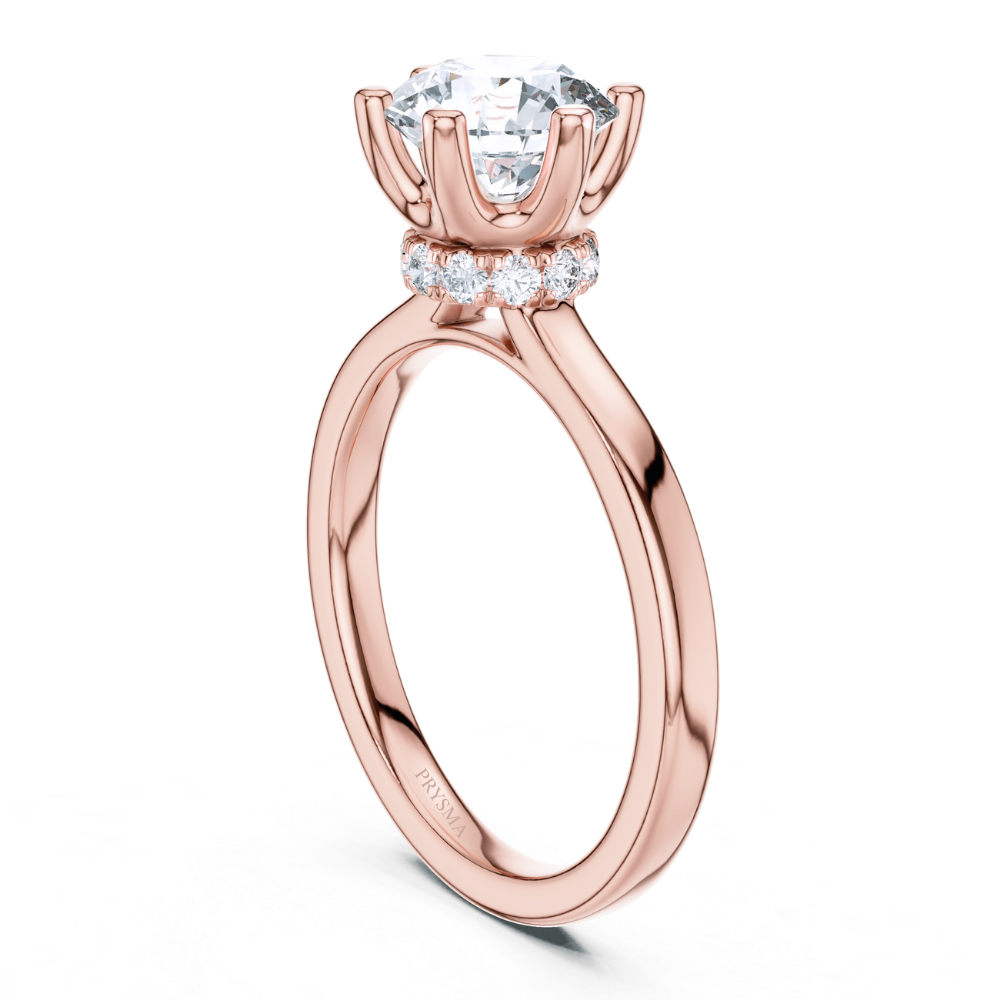 Classic Six-Prong Round Diamond Solitaire Ring
