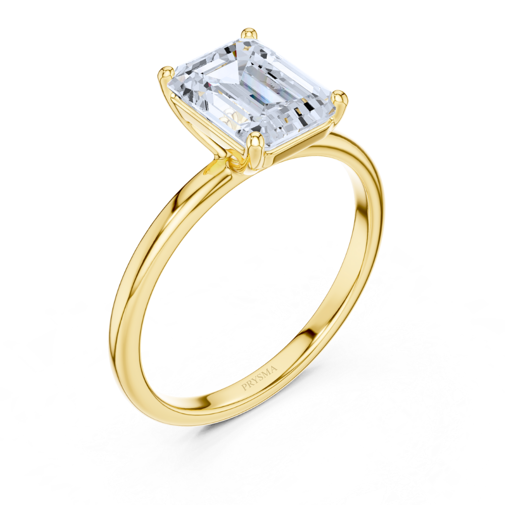 Regal Emerald-Cut Solitaire Ring