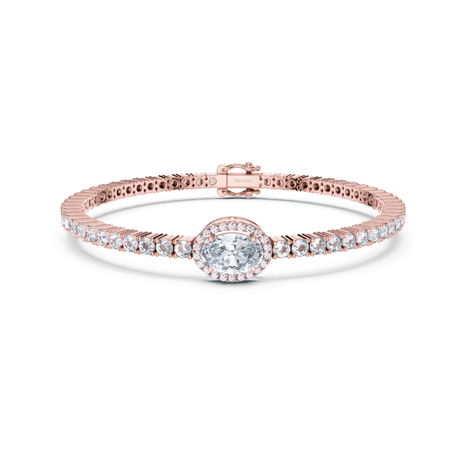 Halo Diamond Tennis Bracelet