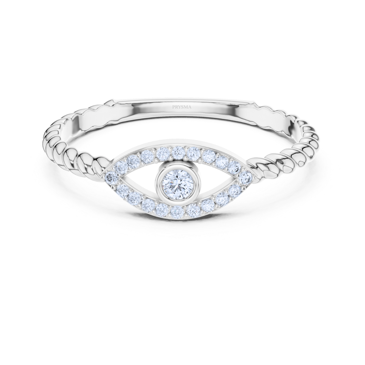 Evil Eye Diamond Ring