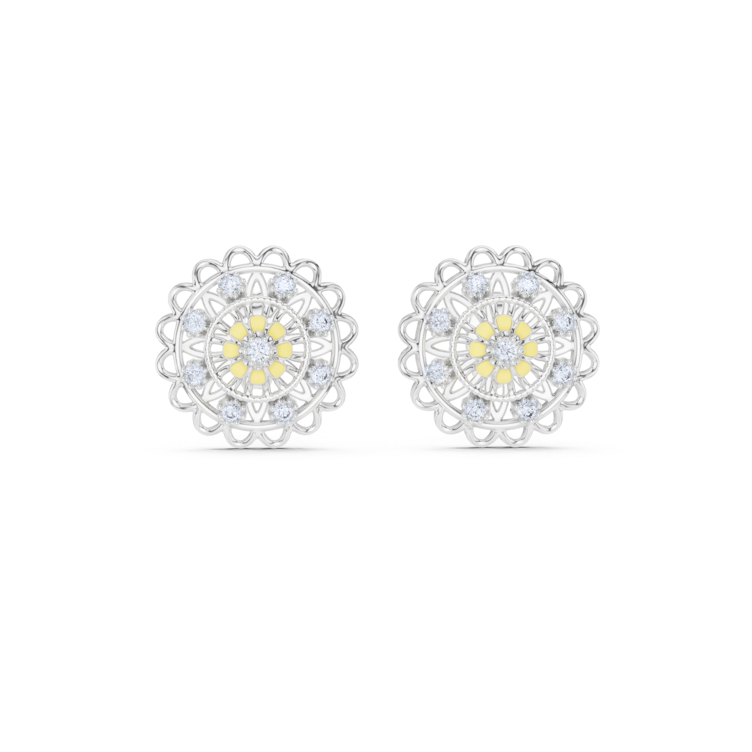 Floral Radiance Stud Earrings