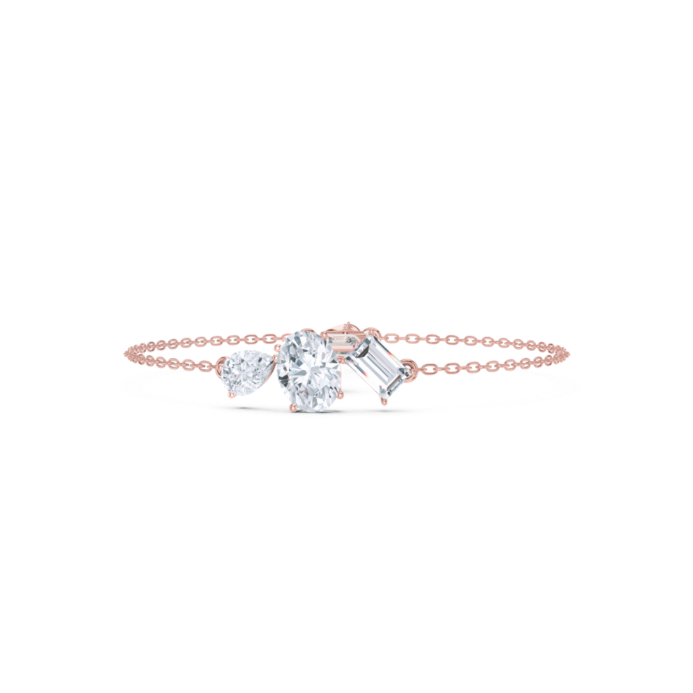 Trio Radiance Mixed-Cut Diamond Bracelet