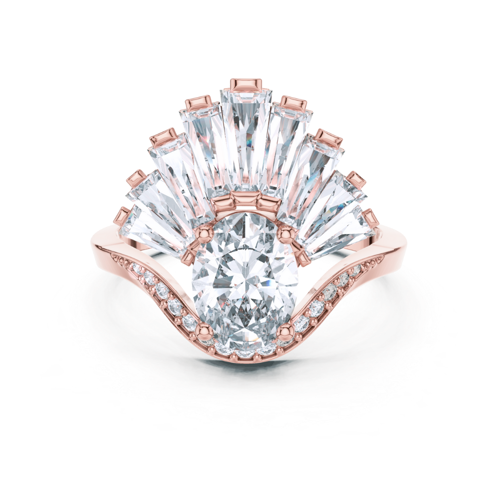 Baguette Crest Ring