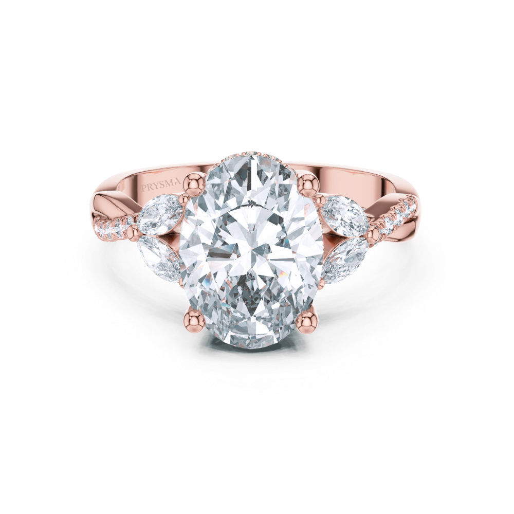 Celestia Oval Marquise Diamond Ring