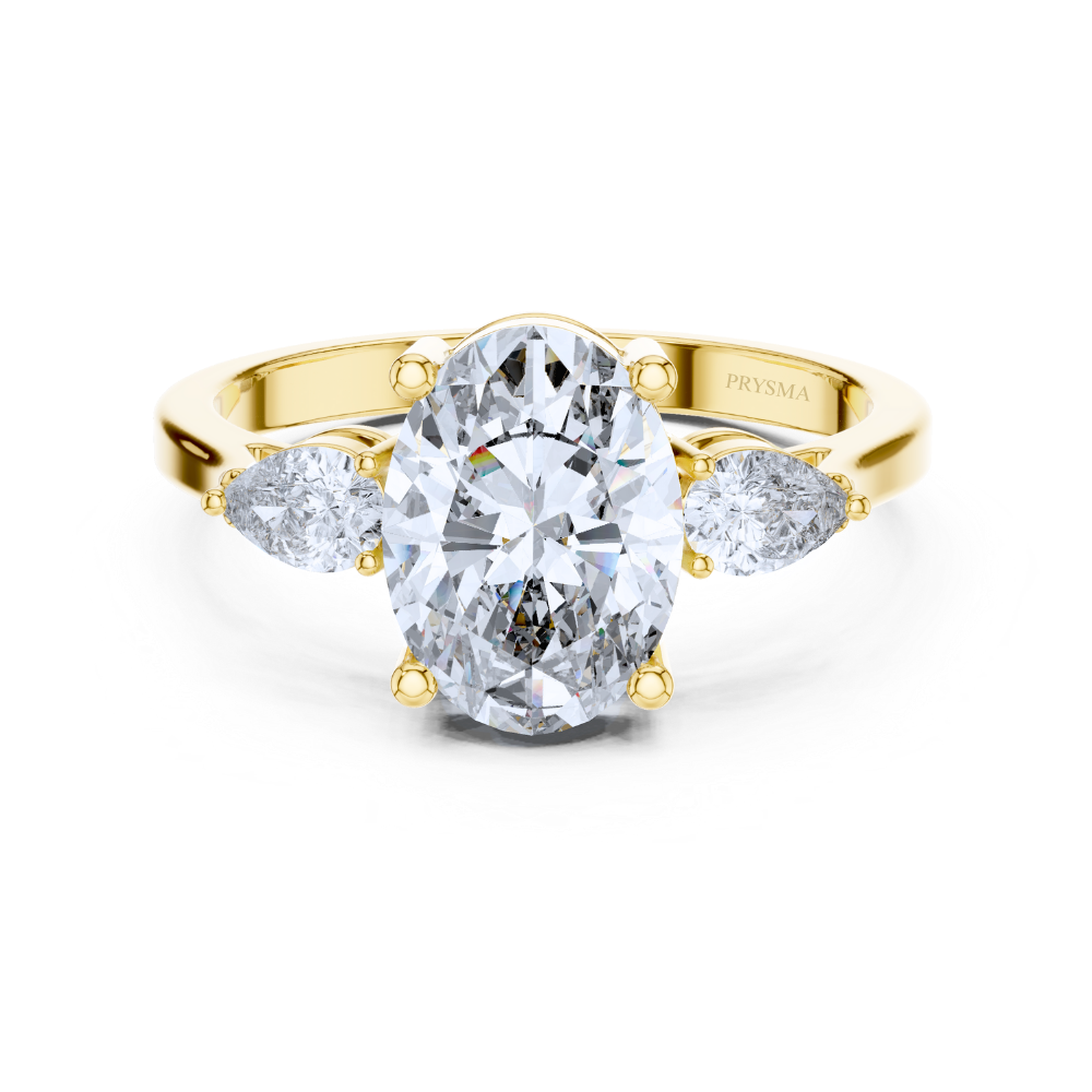 The Celeste Oval Trilogy Ring