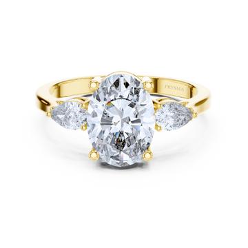 The Celeste Oval Trilogy Ring