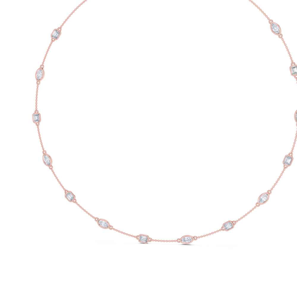 Lumia Emerald Diamond Chain Necklace