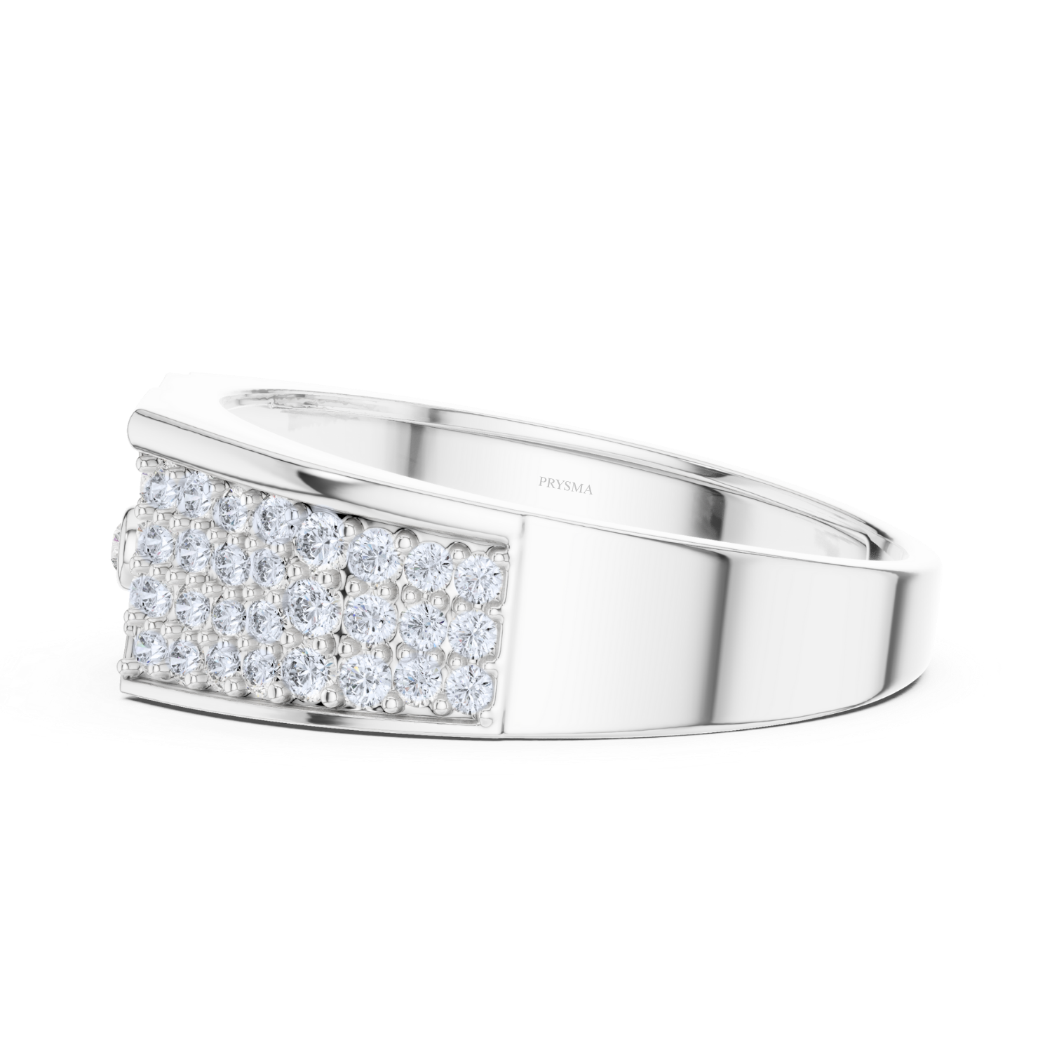 Modern Pave Diamond Accent Ring