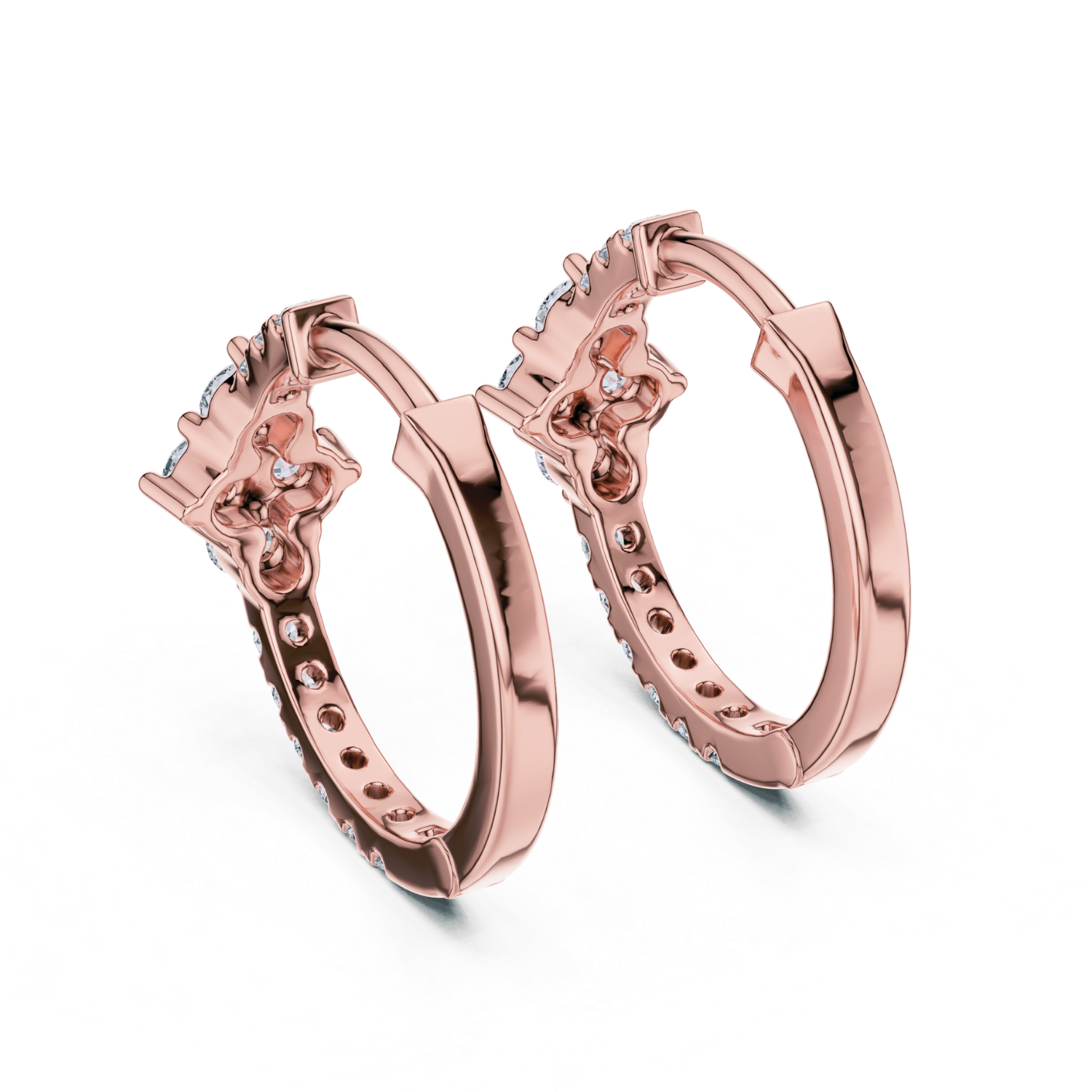 Ethereal Cluster Diamond Huggie Hoops