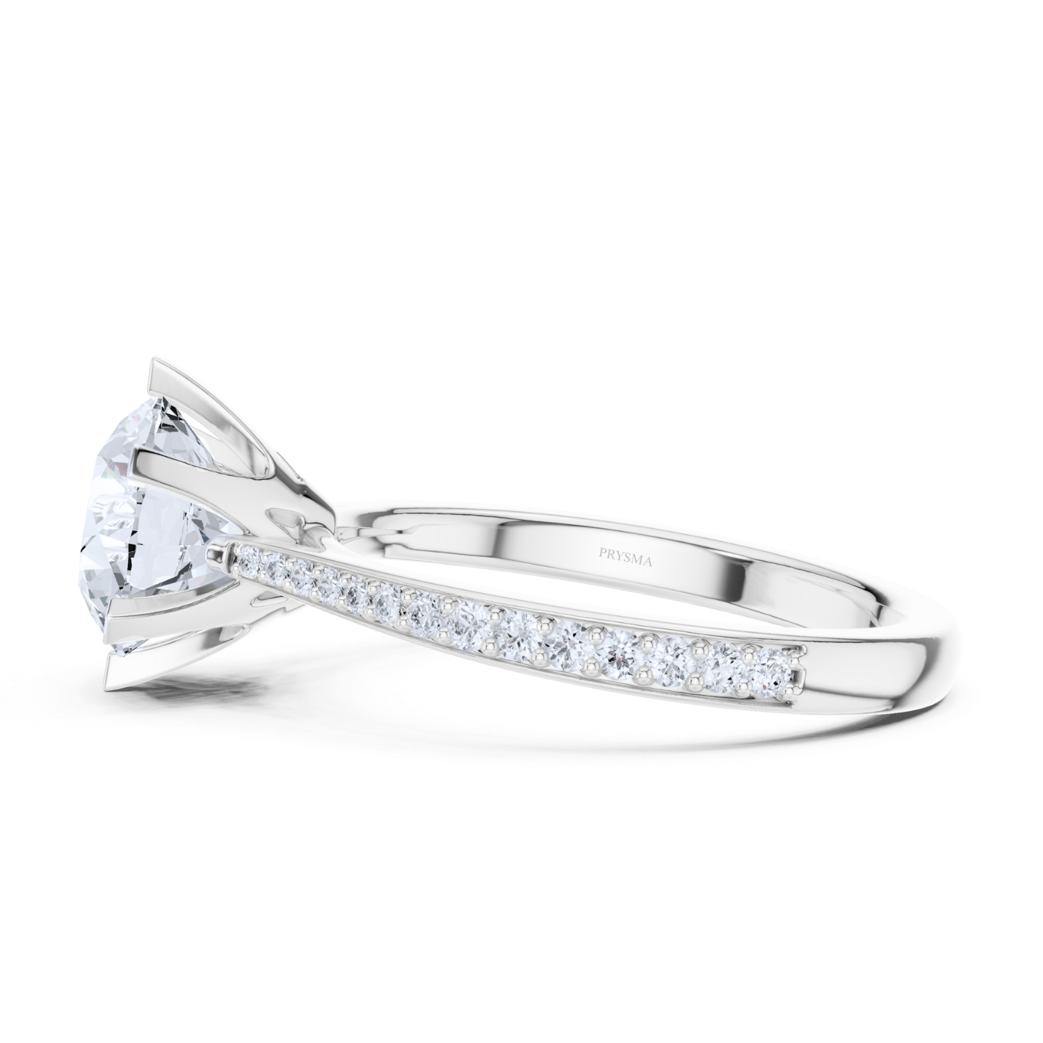 Classic Solitaire Pavé Ring