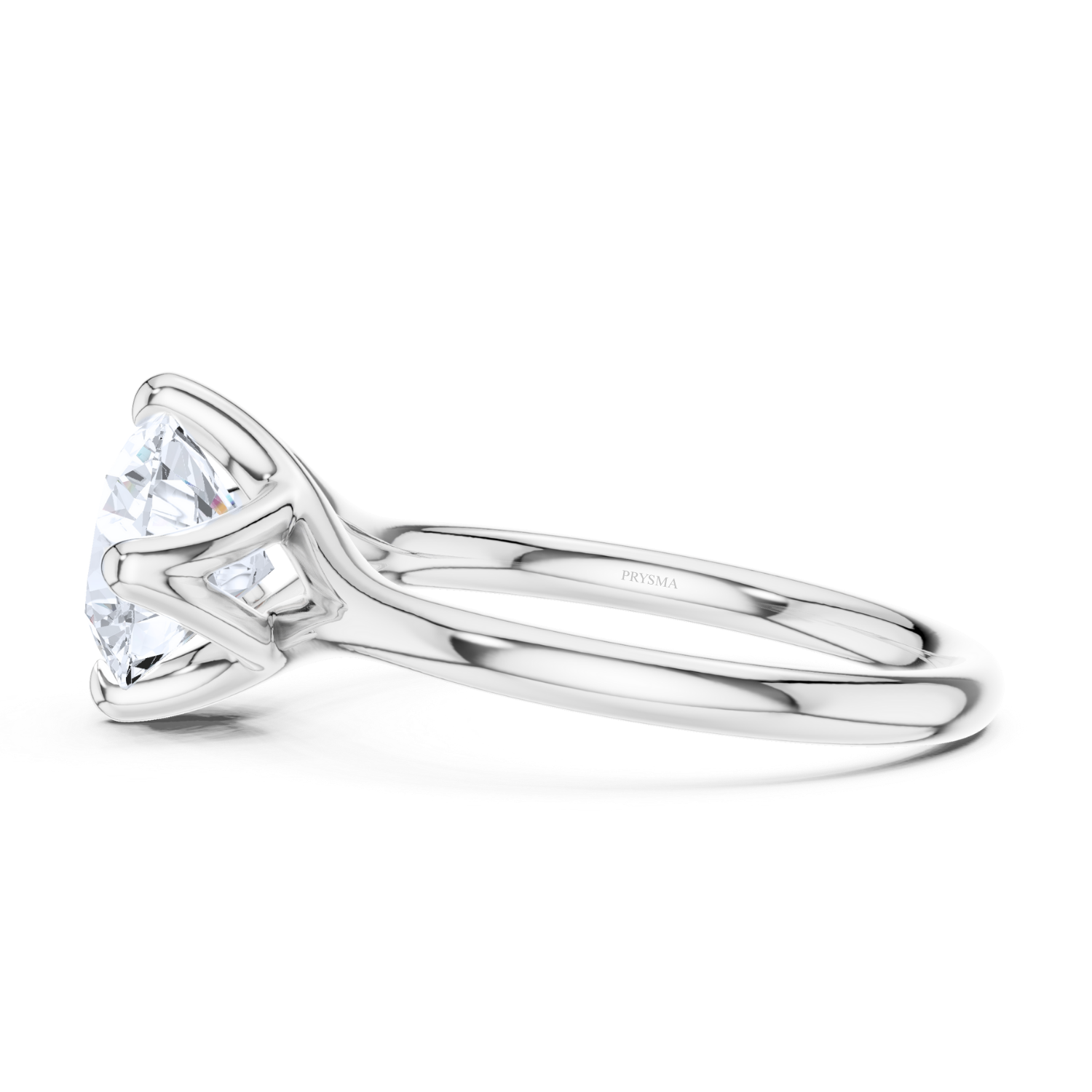 Modern Round Cut Solitaire Ring