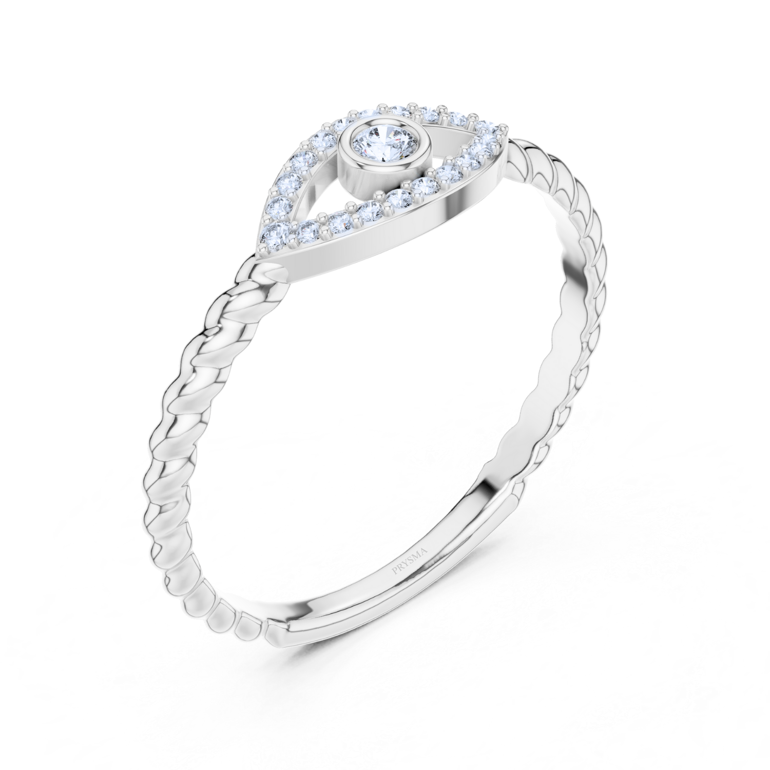 Evil Eye Diamond Ring