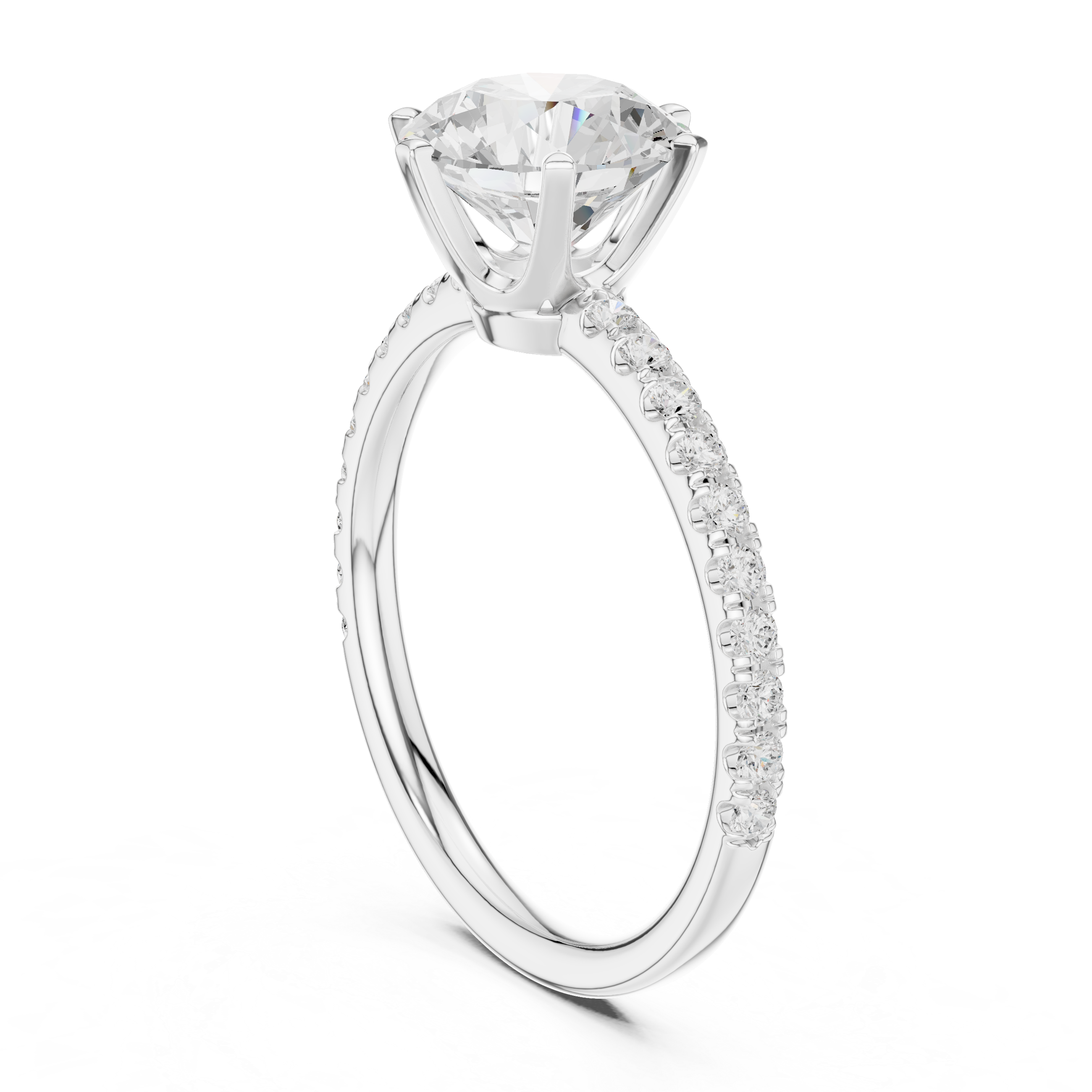 Classic Round Brilliant Pave Ring