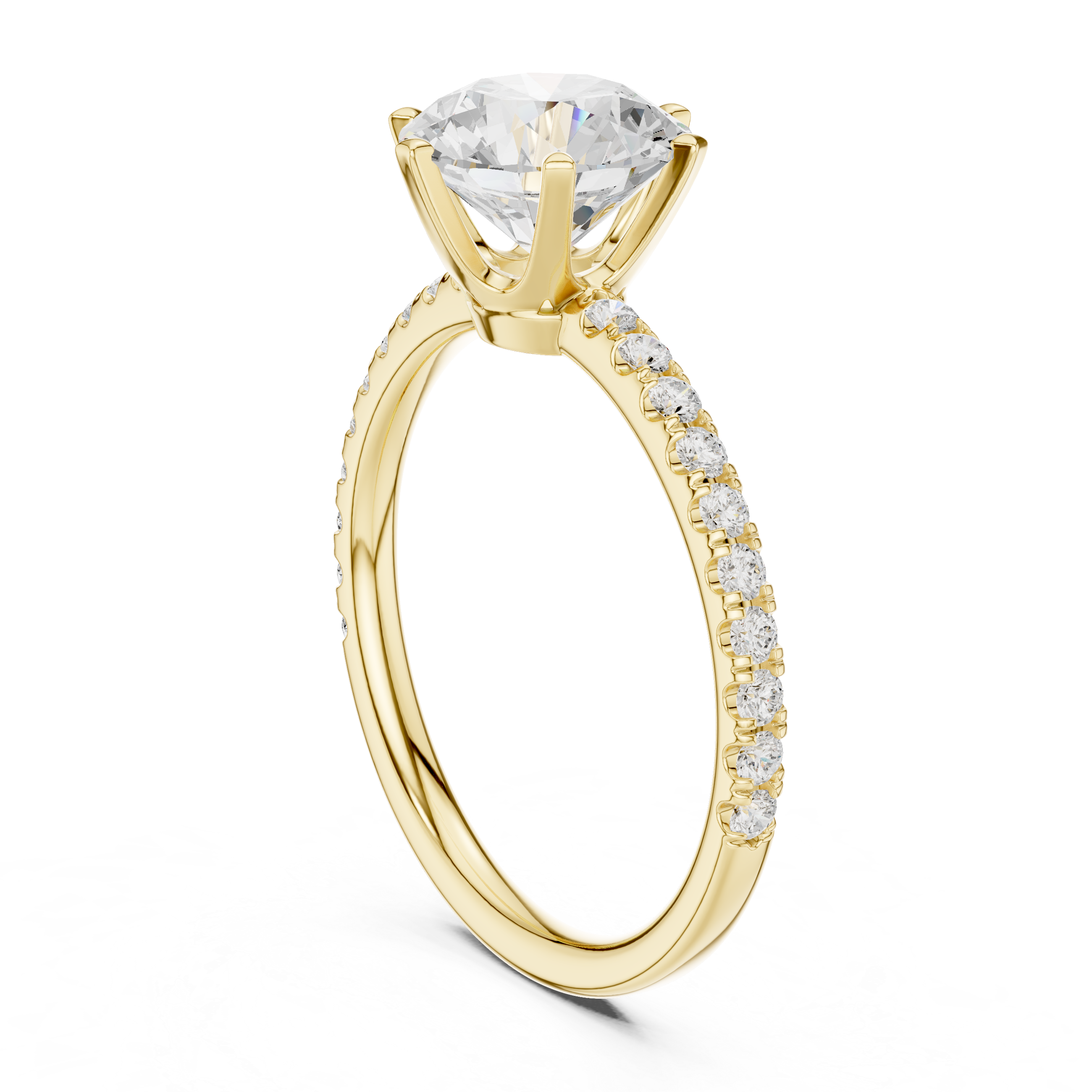 Classic Round Brilliant Pave Ring