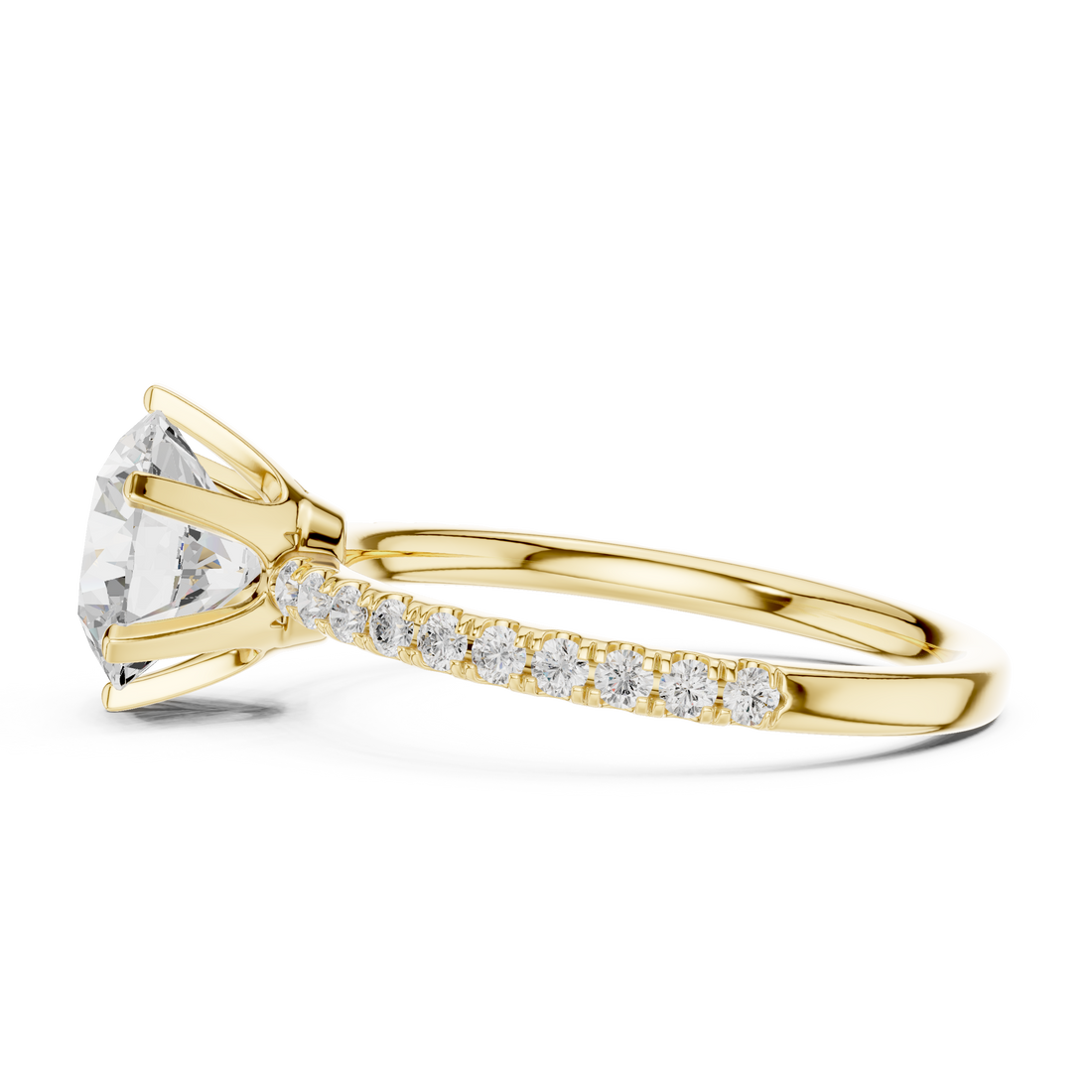Classic Round Brilliant Pave Ring