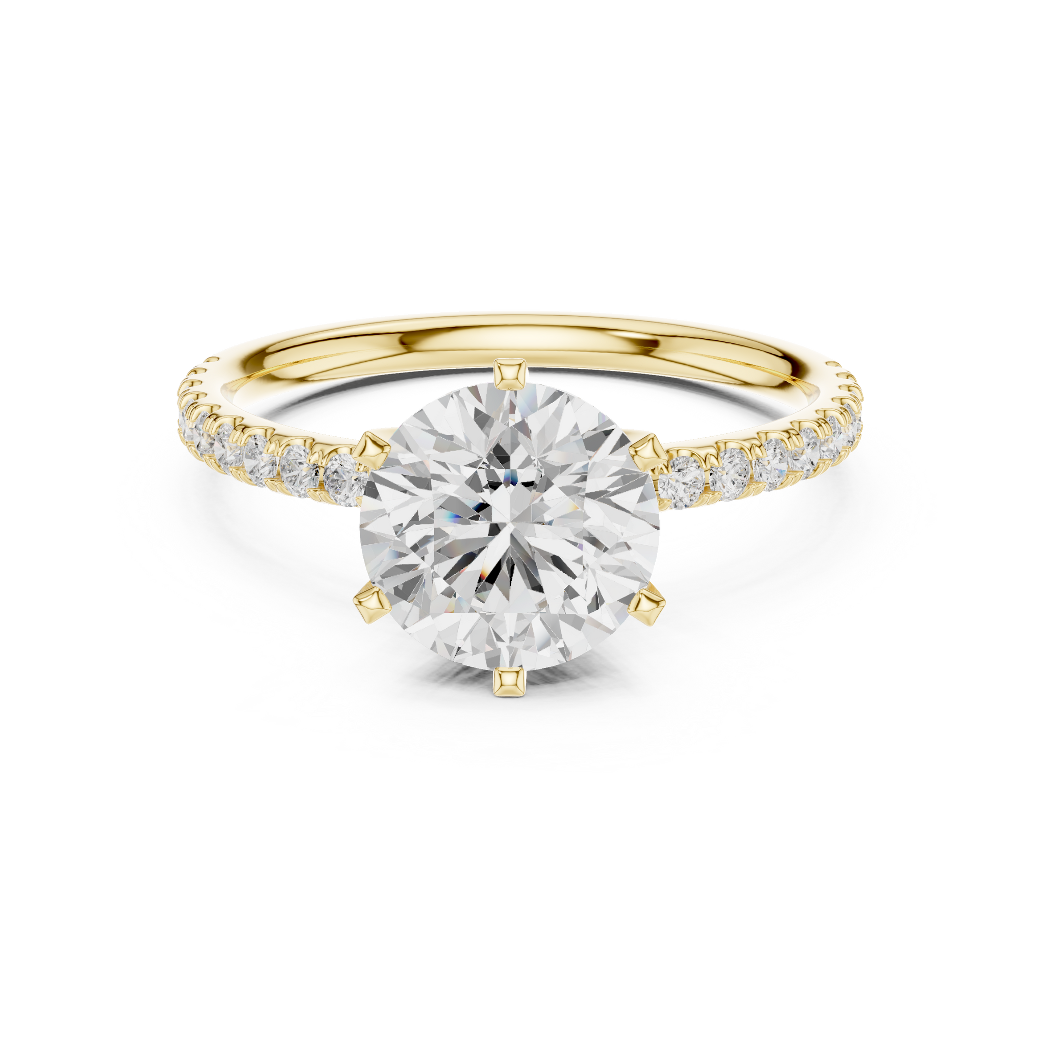 Classic Round Brilliant Pave Ring