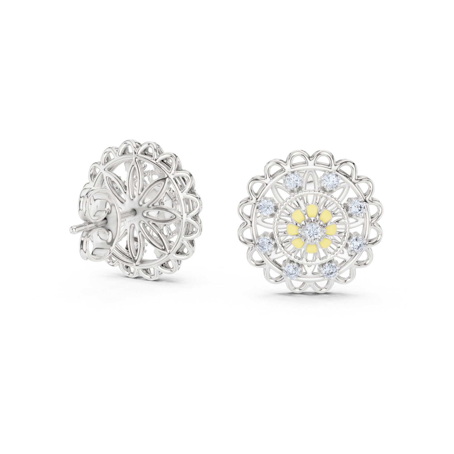 Floral Radiance Stud Earrings