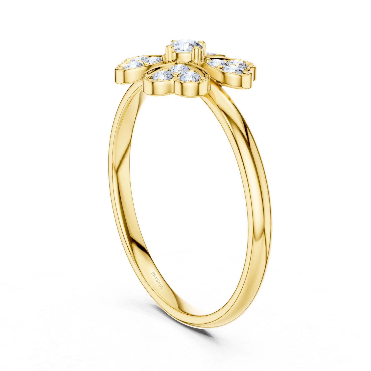 Blooming Diamond Clover Ring