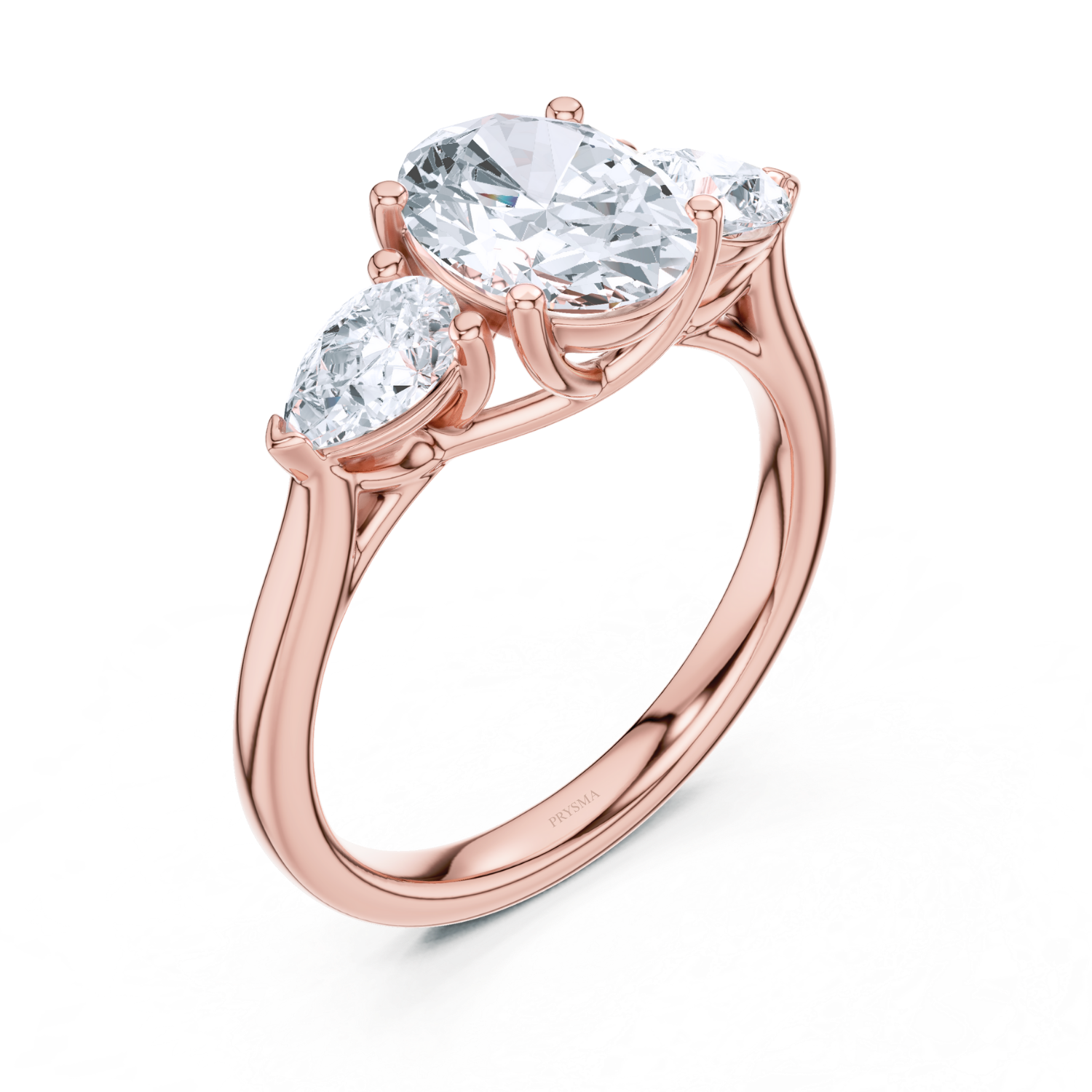 Three-Stone Oval Diamond Ring