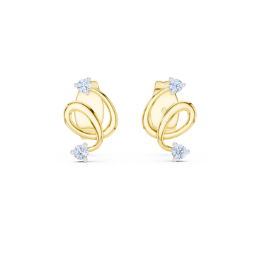 Elegant Swirl Diamond Earrings