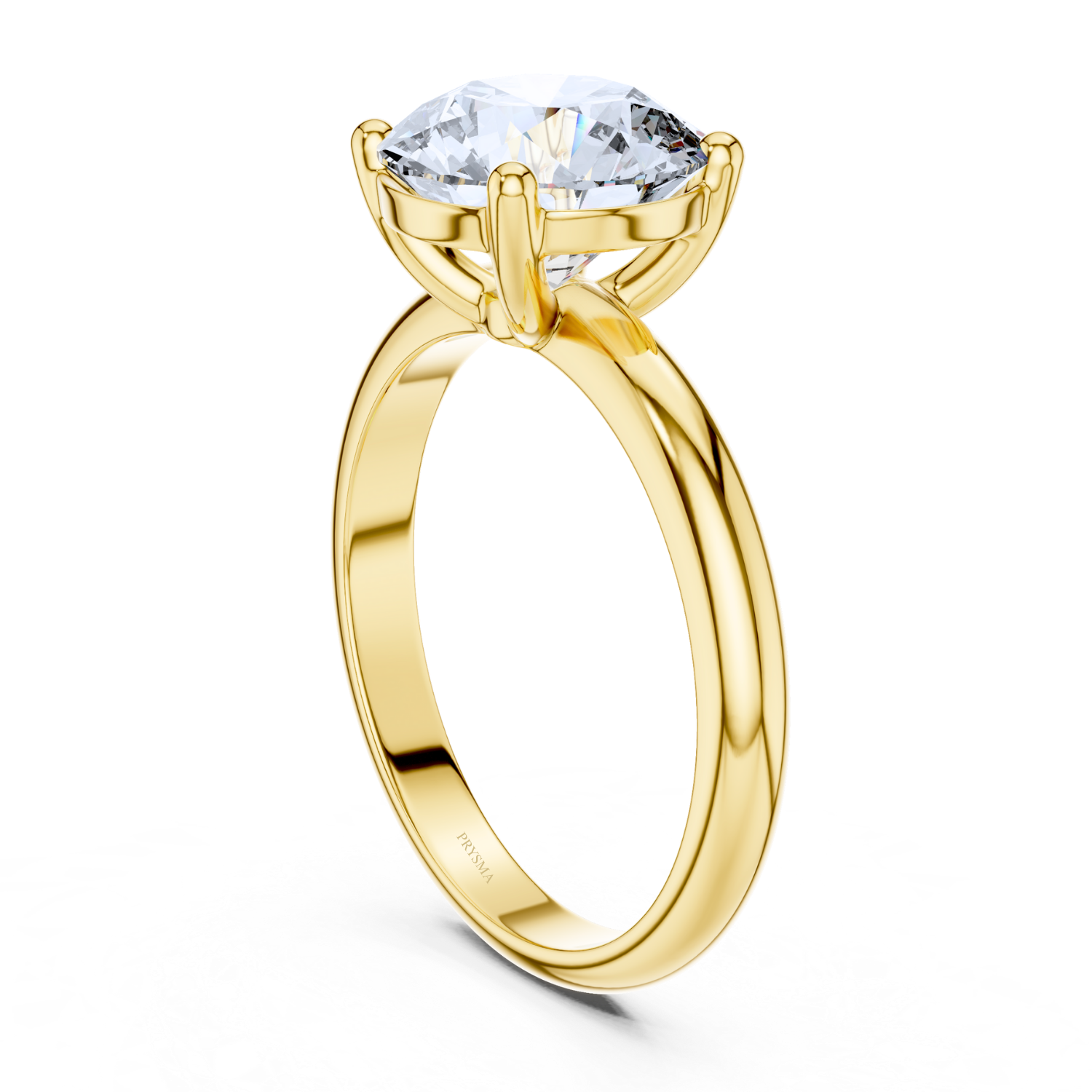 Regal Embrace Round Solitaire Ring