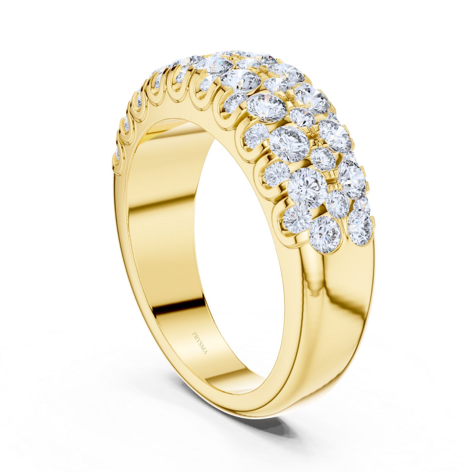 Triple Row Diamond Eternity Band