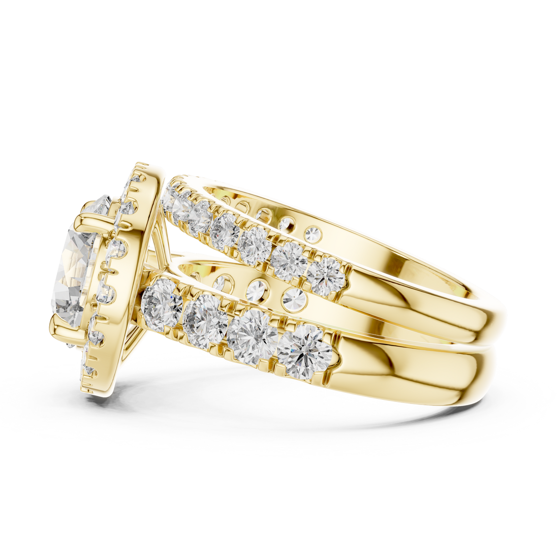 Elysian Halo Lab Diamond Ring