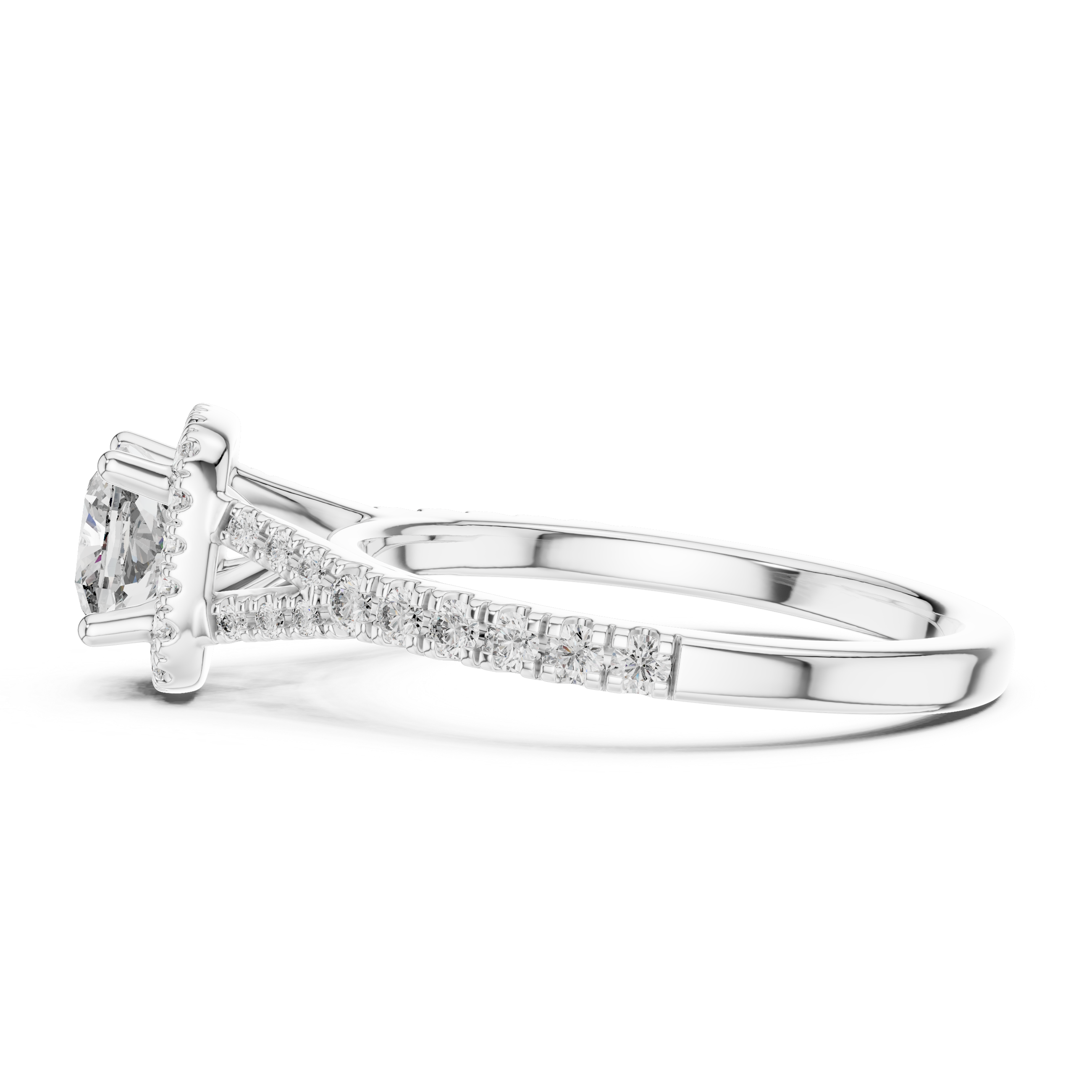 Cushion-Cuts Halo Diamonds Ring
