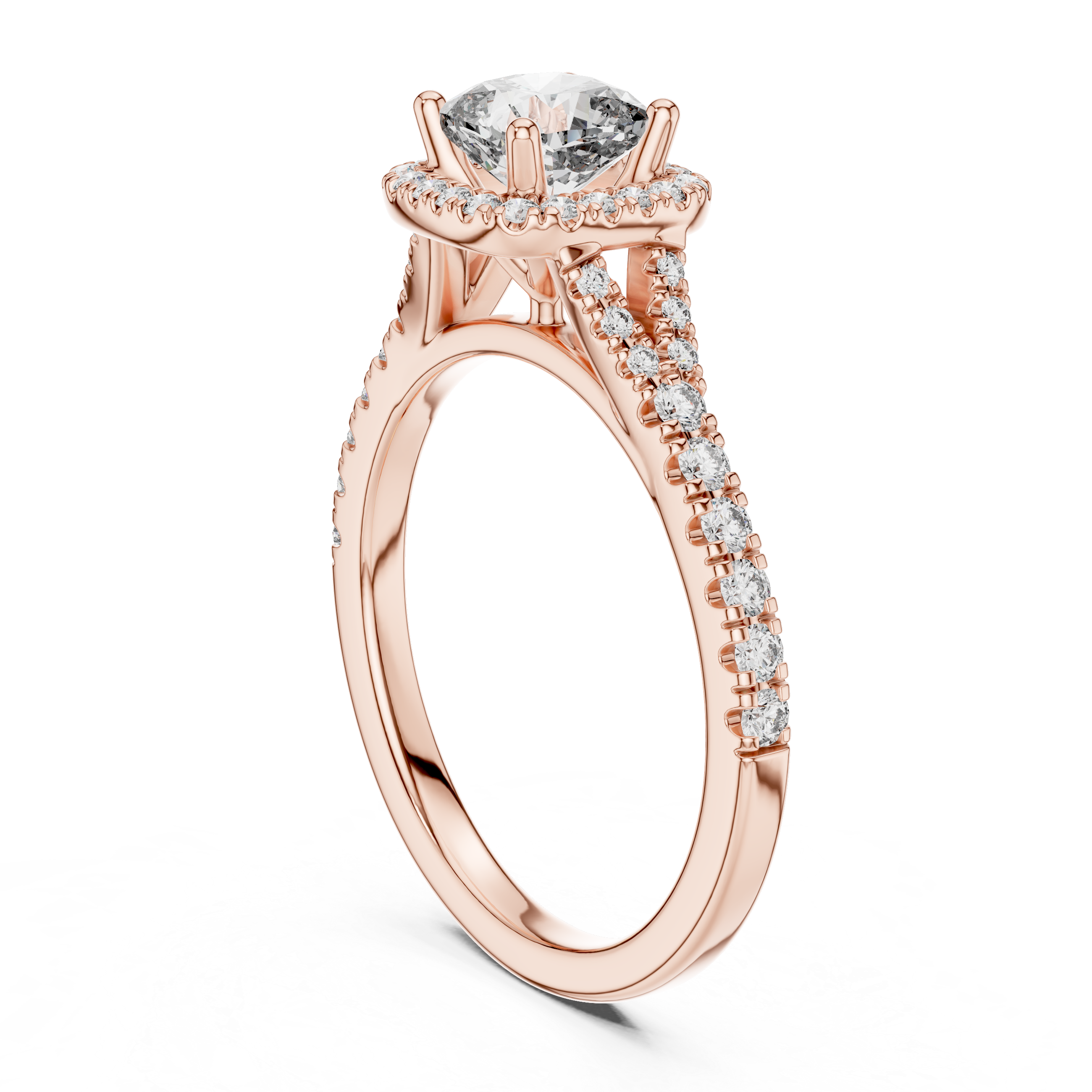 Cushion-Cuts Halo Diamonds Ring