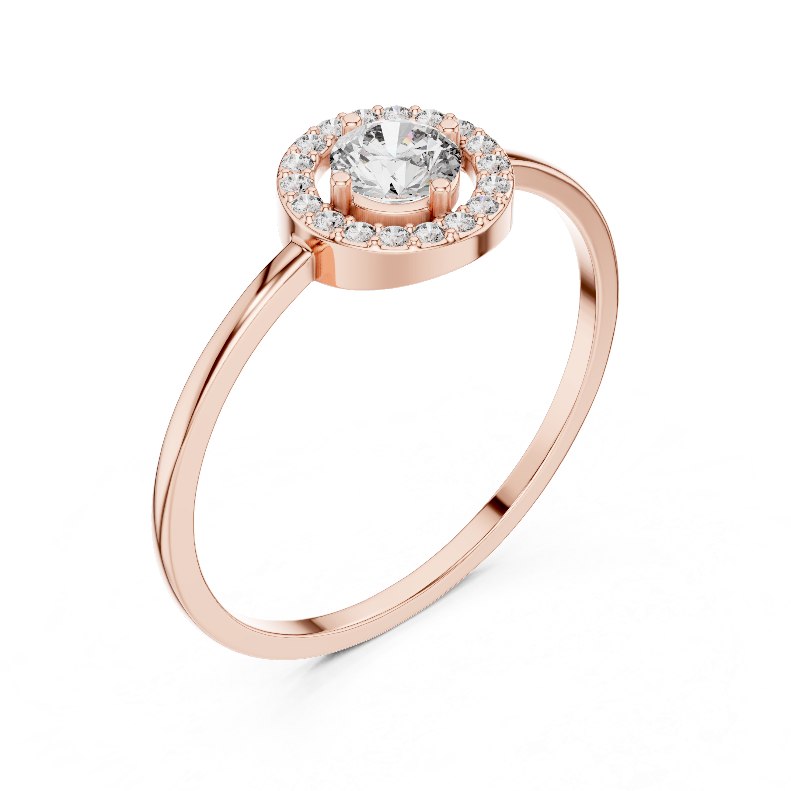 Classic Halo Diamond Ring